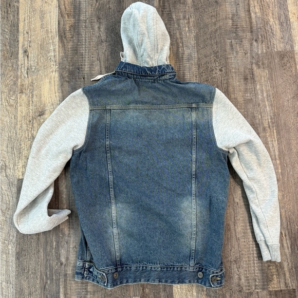 Rerun Jean/cotton hooded button up - Picture 3 of 3